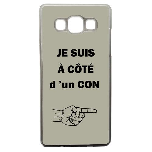 Coque Con Sur Fond Taupe Compatible Samsung Galaxy A5 Transparent