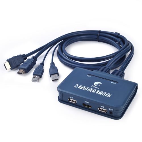 Commutateur KVM Boîtier HDMI 2 ports Commutateur USB HDMI pour 2