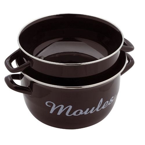 Marmite a moules email d.24 noire baumalu 312838
