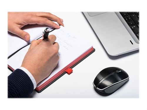 CHERRY MW 8 Advanced - Muis - ergonomisch - optisch - 6 knoppen - draadloos - 2.4 GHz - USB draadloze ontvanger - zwart