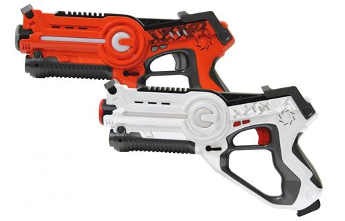 Jamara Set de combat laser à impulsion pour garçons 28 cm rouge/blanc