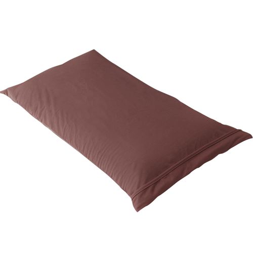 FRESH - Taie d'Oreiller 60x60cm Marron Imperm&eacute;able et Respirante -