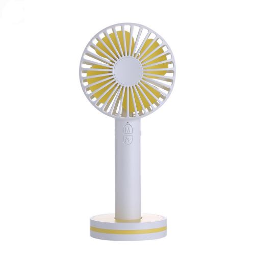 Ventilateur à main mini portable USB rechargeable pliable extérieur avec miroir blanc