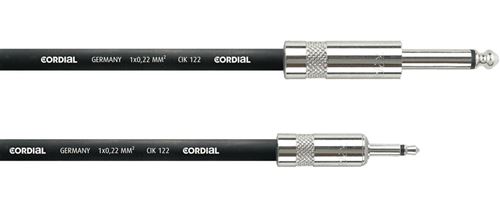 Cordial CPI2PZ - Câble patch jack-mini jack mono 2 m série Peak