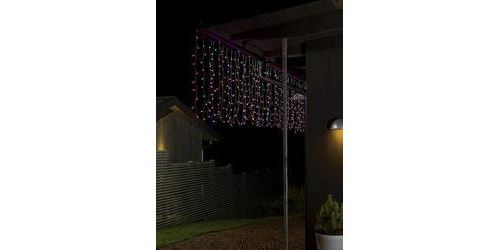 Guirlande lumineuse stalactites Konstsmide 3674-503 pour l'extérieur 24 V Ampoule LED multicolore (L x l x h) 12.47 m x 247 cm x 100 cm