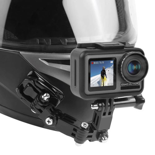 Pour Caméra OSMO d'action Casque de moto menton Support Bouton Turntable Mont Cam