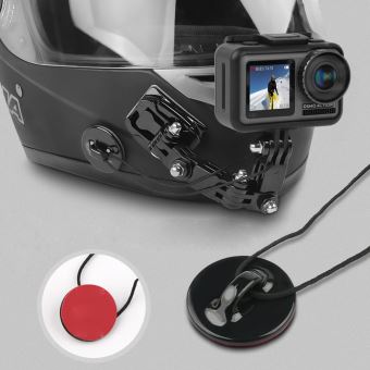 20€75 sur Pour Caméra OSMO d'action Casque de moto menton Support Bouton  Turntable Mont Cam - Accessoires pour caméra sport - Achat & prix