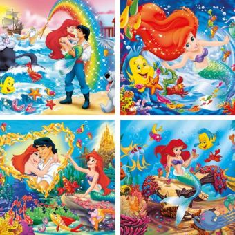 Puzzle 6 Pieces 4 Puzzles Ariel La Petite Sirene Puzzle Disney Enfant Puzzle Enfant Achat Prix Fnac