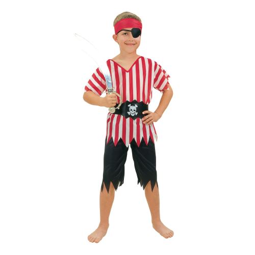 Bristol Novelty - Costume PIRATE - Enfant (M) (Rouge / noir / blanc) - UTBN907