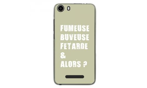 Coque souple pour Wiko Lenny 2 avec impression Motifs fumeuse et alors vert