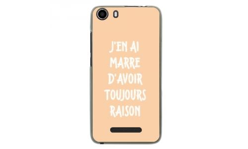 Coque souple pour Wiko Lenny 2 avec impression Motifs marre d'avoir raison beige