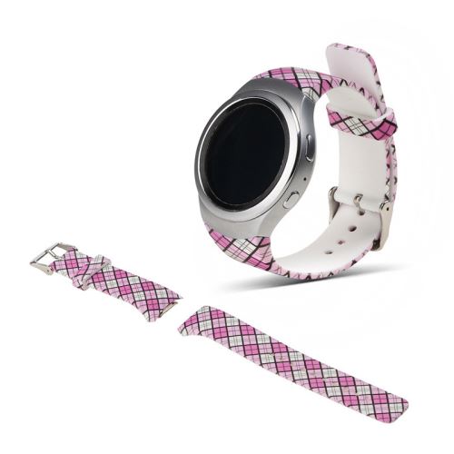 Bracelet en silicone Camuflagem pour SAMSUNG Gear S2 R720 R730 - Plaid rose