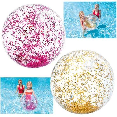 Intex 58070 Ballon de plage gonflable Glitter (51 cm) - Belomax