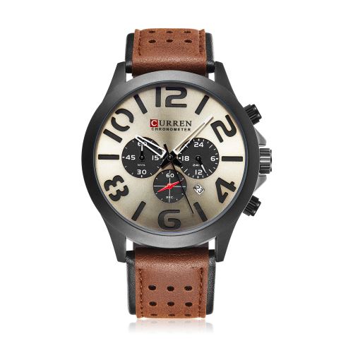 OHP Montre Homme Quartz Noir Sport Luxe CURREN 8244