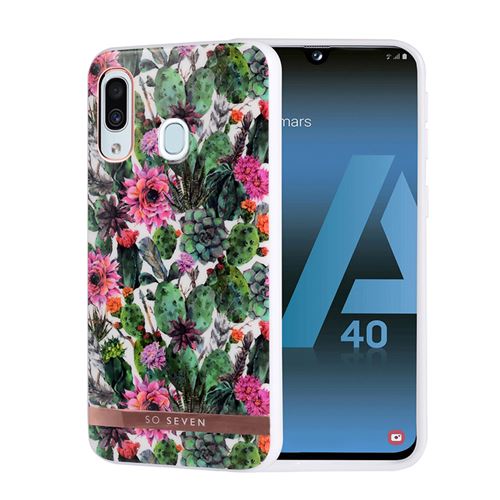 So Seven - Coque Mexico fleur rose: SAMSUNG GALAXY A40