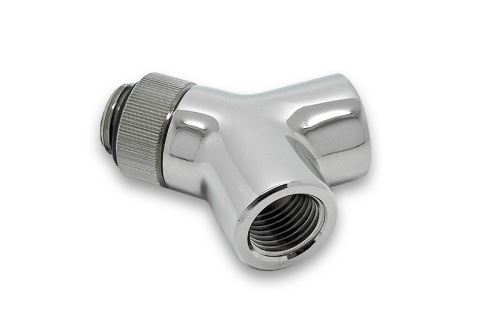 ekwb ek water blocks ek-af y-splitter rotary 2f-1m g1/4 - nickel noir
