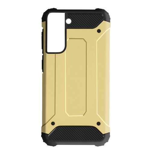 Coque pour Samsung Galaxy S21 Design Relief Bi-matière Anti-chute doré