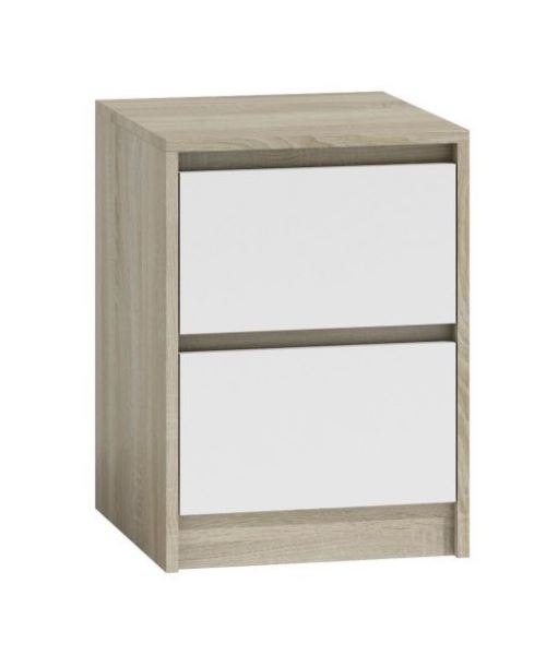 Table de chevet / Table de nuit moderne avec 2 tiroirs Karo K2