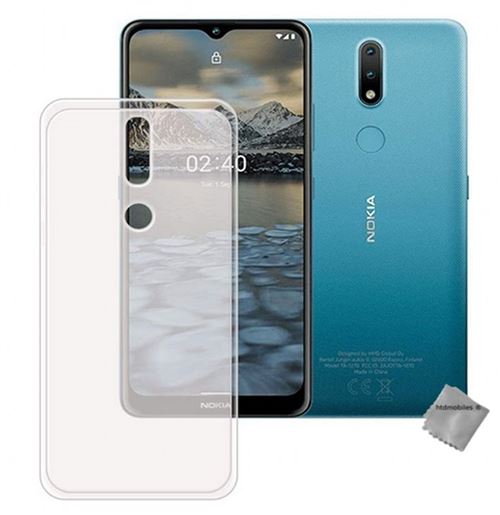 Housse etui coque pochette silicone gel fine pour Nokia 2.4 film ecran BLANC TRANSPARENT htdmobiles Coque et etui telephone mobile Achat prix fnac