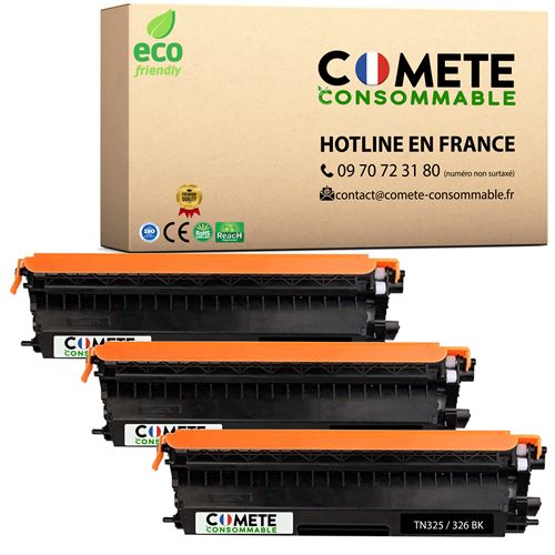 3 Toners compatibles BROTHER TN325/326 Noir 3BK