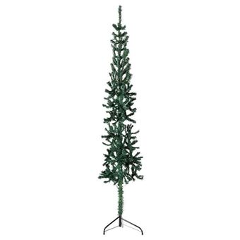 vidaXL Demi sapin de Noël artificiel mince avec support Vert 150 cm344600 - 1