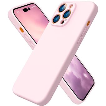 Coque Silicone Couleur Rose Pour iPhone 14 Pro Max Little Boutik® - 1