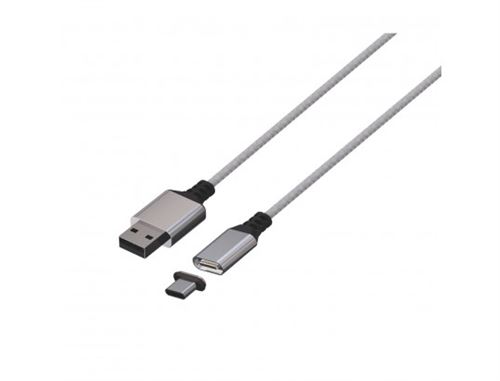 KONIX Chargeur Câble charge magnétique Type A à C - 3M BLANC