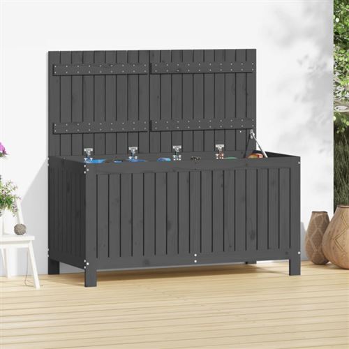 VidaXL - Gartentruhe kiefernholz, One Size, Grau