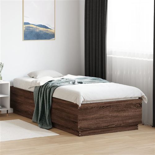 Vidaxl Marron Cadre De Lit Sans Matelas Chêne 100X200 Cm - Image 2