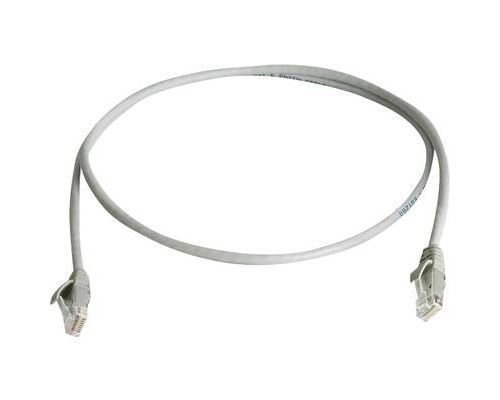 Telegärtner - Cordon de raccordement - RJ-45 (M) pour RJ-45 (M) - 1 m - UTP - CAT 6 - IEEE 802.3at - sans halogène, moulé, sans crochet, bloqué - gris, RAL 7035
