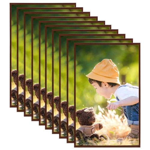 vidaXL Collage de cadres photo 10 pcs de mur table Bronze 13x18 cm MDF