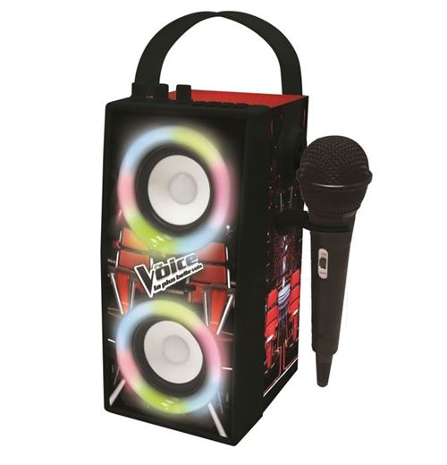 Enceinte Tendance Bluetooth Portable avec Micro et Effets Lumineux The Voice