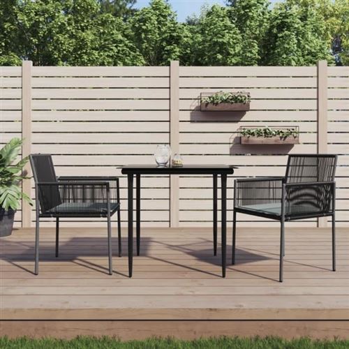 VidaXL - Gartenstuhl poly-rattan, One Size, Schwarz
