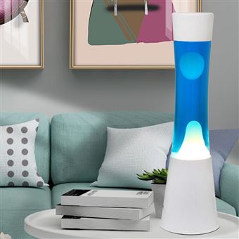 Lampe à lave Itotal bleu et blanc 40 cm