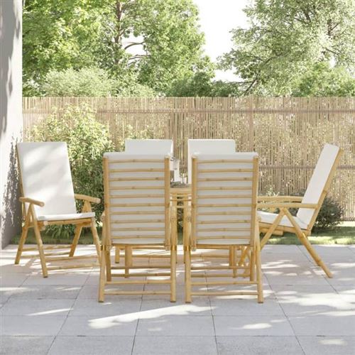 Vidaxl Chaises Inclinables Jardin Lot De 6 - Image 2