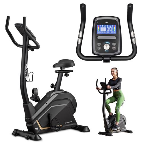 V&eacute;lo d'appartement &eacute;lectromagn&eacute;tique HS-120H Argo, Support pour Tablette, 32 Niveaux de R&eacute;sistance - Guidon et Selle R&eacute;glables - V&eacute;lo de Fitness, 