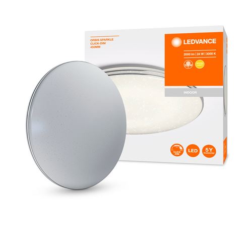 Plafonnier LED 24 W x LED intégrée blanc chaud - blanc froid - blanc lumière du jour LEDVANCE ORBIS Sparkle L}