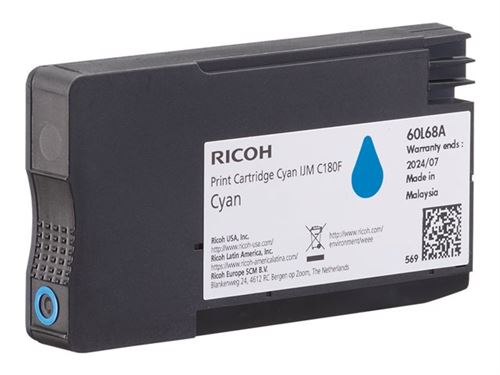 ORIGINALE Ricoh Cartuccia d'inchiostro ciano 408518 Cyan IJM C180F 1600 pagine