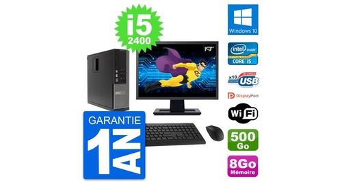 Pc dell 790 sff ecran 19" intel i5-2400 ram 8go disque dur 500go windows 10 wifi
