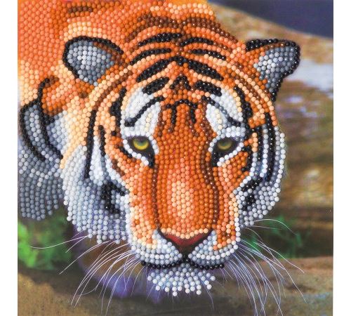 CRYSTAL ART- Kit Carte &agrave; diamanter, CCKA40, Assortie, 18x18cm