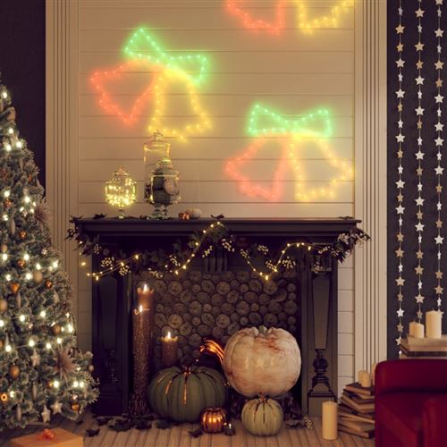 vidaXL Figurines de cloches de Noël avec 72 LED 2 pcs 50x56 cm