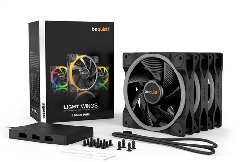 Listan - be quiet! Light Wings - Ventilateur PC - 120 mm - PWM - Noir - Pack de 3 - Image 3