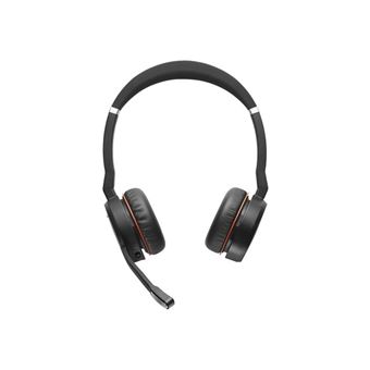 Jabra Evolve 75 SE UC Stereo - Micro-casque - sur-oreille - Bluetooth - sans fil - Suppresseur de bruit actif - USB - avec support de chargement - certifié Zoom - pour LINK 380a MS - 1