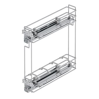 Porte-bouteilles coulissant Suprastar avec fermeture en douceur, Module 150 mm, Chromé - 1