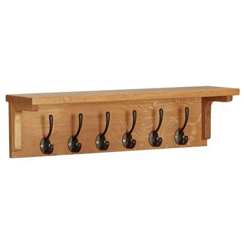 Porte-manteau 60x16x16 cm Bois de ch&ecirc;ne massif Vidaxl n/a
