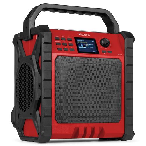 Radio De Chantier Audizio Temi-XL Dab+/Fm Bluetooth Batterie Ip54 200W Rouge