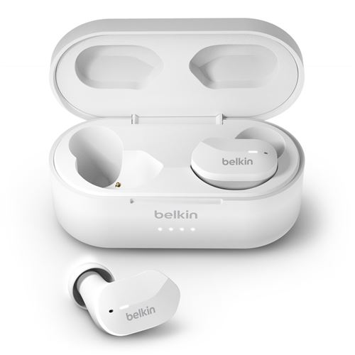 Belkin SoundForm Play - Écouteurs sans fil avec micro - intra-auriculaire - Bluetooth - Suppresseur de bruit actif - nuage
