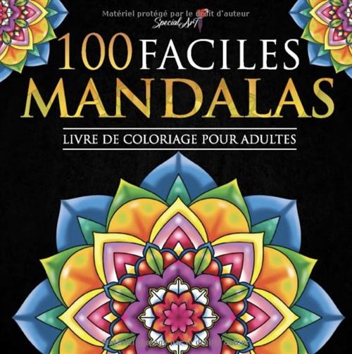 Livre de Coloriage Générique 100 Mandalas Faciles - Pour Adultes