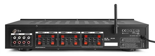 Power Dynamics PV260BT Amplificateur Audio 6 Zones, 6x 100 Watts, pour 6  Paires d'Enceintes (12 x 50W), Technologie sans Fil Bluetooth, Entrée  Micro, Entrée et Sortie Ligne RCA, avec Télécommande : 