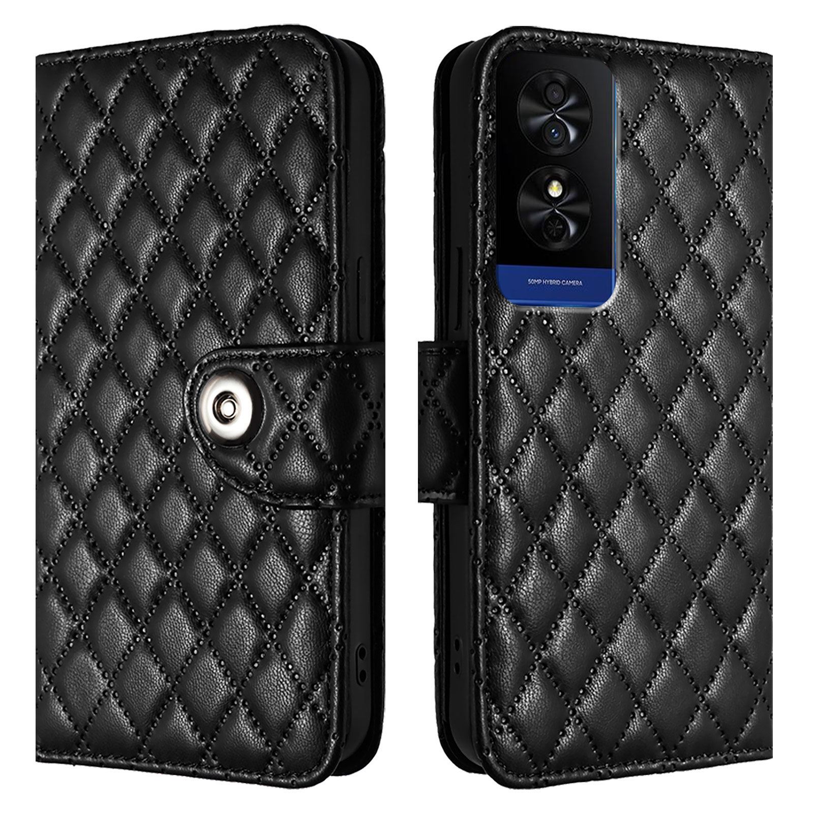 Coque Avec Cordon Pour TCL 60R 5G - Housse Silicone TPU + Lanière Cou Réglable 150 Cm - Noir